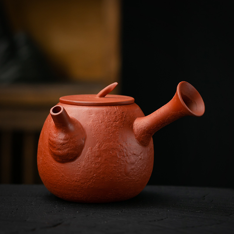 砂铫红泥紫砂壶全手工泡茶壶茶壶具套装家用名家单壶球孔过滤茶壶