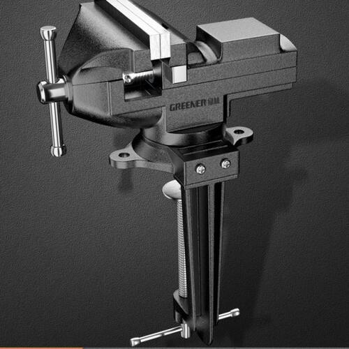 绿林台钳小型多功能家用万向迷你台虎桌钳工作台小虎钳台木工夹具