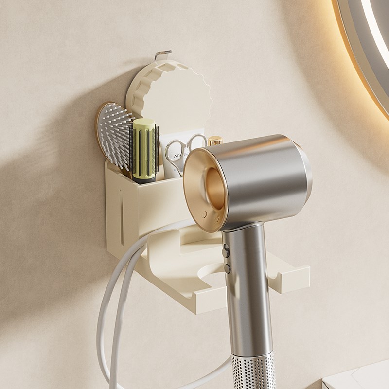 吸盘吹风机支架免打孔置物架卫生间戴森I电风筒挂架浴室收纳放置
