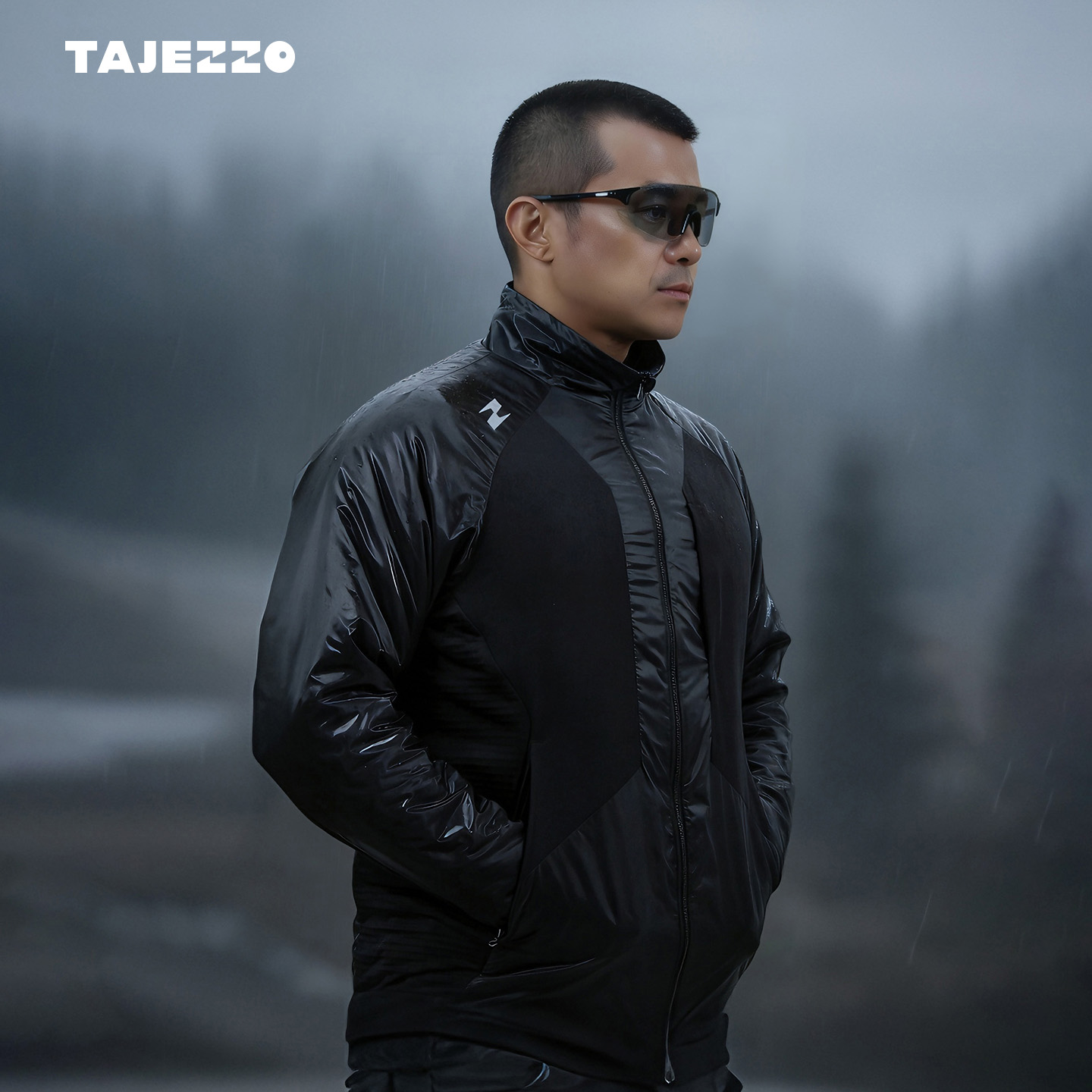 TAJEZZO探迹者新品M04冬季保暖针织拼接马甲背心加厚外穿立领外套