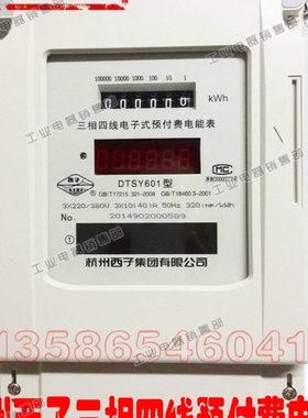 DTSY601 15(60)A杭州西子三相电子预付费电能表计度器数码管