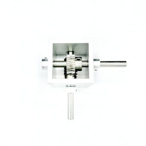 小型蜗轮蜗杆变速箱 1比5 无自锁直角换向齿轮箱 90度转角减速器