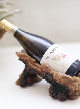 红酒酒架酒托支架摆件树桩树皮松果造型餐厅摆件圣诞节装饰品