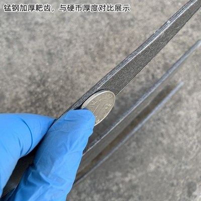 三齿耙子全钢加长齿三齿钢耙子农用翻土搂草耙子一体三齿锄头锰钢