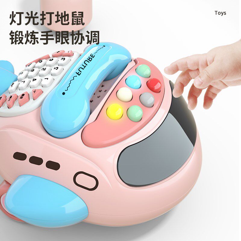 宝宝儿童玩具飞机早教电话机音乐多功能益智仿真座机