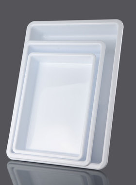 托盘白色加厚PP塑料方盘家用实验室长方形高温R水果茶盘ASONE