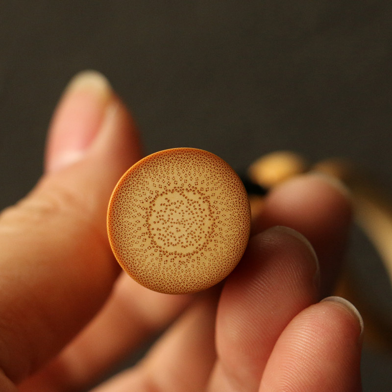 精品名家书文纯手工雕刻字体实心竹手把件竹雕竹制把玩小件老玉竹