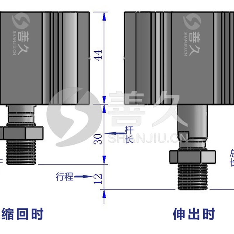 善久塑胶袋气动打孔机专用优质气缸 QGY40*12-B TS 高耐用性
