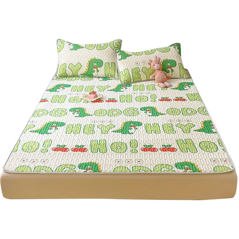 夏季冰丝乳胶凉席三件套学生宿舍家用床垫床护垫子空调软席折叠