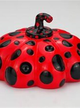 草间弥生同款南瓜摆件雕塑波点艺术现代密集圆点潮流潮玩半截南瓜