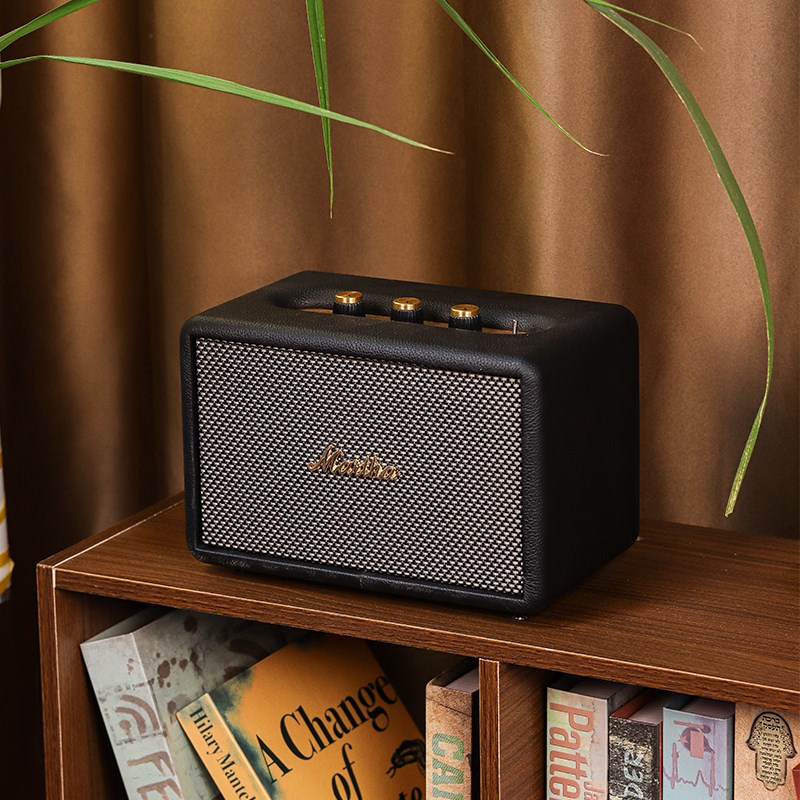 音箱模型仿真复古木质皮革音响摆件道具装饰别墅样板间摄影非真机