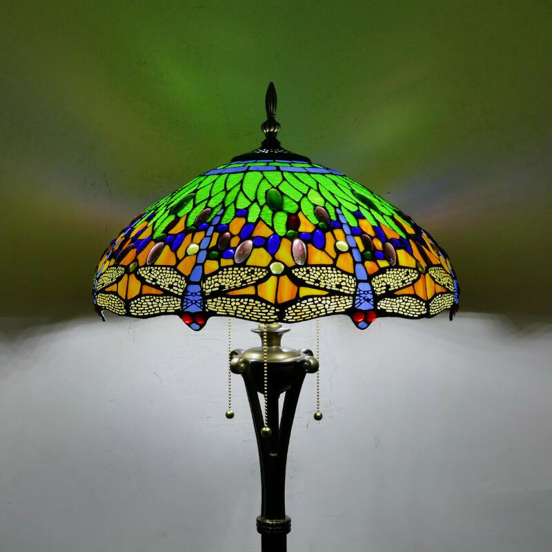 北欧田园蜻蜓非智能 创意客厅书房卧室床头灯酒店沙发转角落地灯