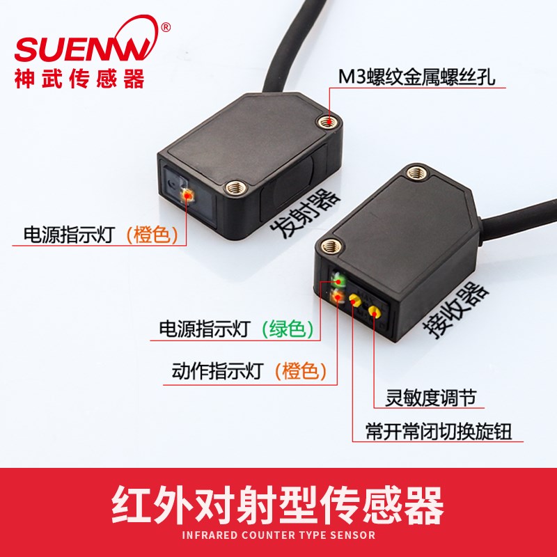 神武EW-T61对射光电开关红外光电传感器替代E3Z-T61/T81/CX-412-P