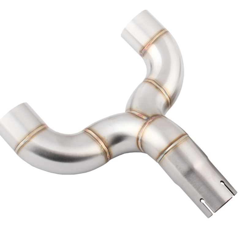 摩托车改装跑车黄龙600双出中段管炸街改装追600排气W管中段502c