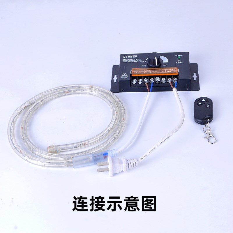 LED调光控制器j高压单色灯带条灯箱招牌220V亮度调节旋钮开关遥控