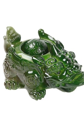 财源滚滚貔貅客厅茶桌茶台茶盘装饰摆件精品手工茶玩茶宠可养变色