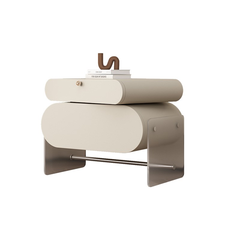 亚克力床头柜简约现代奶油风迷你收纳床边柜悬浮床收纳柜小型家具