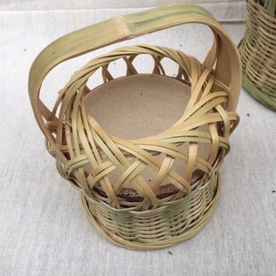 老式烘笼竹编碳火盆n火篮烧炭取暖怀炉烘笼家用老人手提烘笼烤火