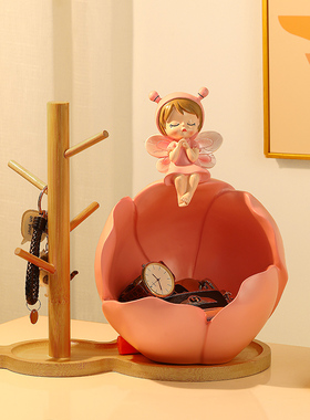 创意家居轻d奢玄关钥匙收纳摆件客厅茶几电视柜装饰品乔迁新居礼