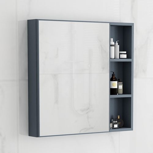 太空铝镜柜智能小k尺寸40收纳柜简约现代卫生间厕所带灯吊柜挂墙