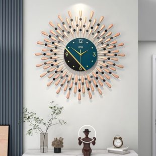 网红轻奢挂钟客厅现代创意钟表家用时尚 饰时钟挂墙简约 2023新款 装