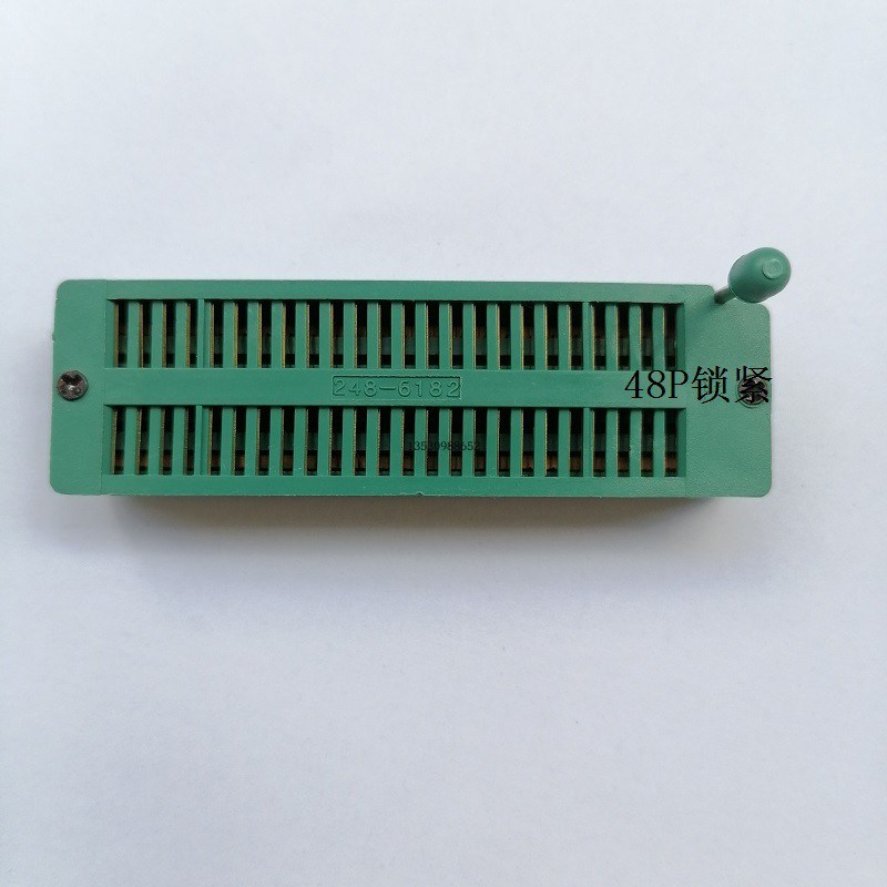 2.54间距 48P锁紧座 248-6182万能活座 锁紧IC座 锁紧双列座 镀金