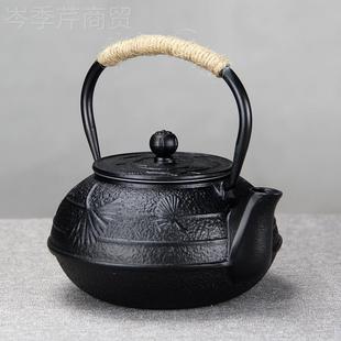 600ml纹本南部双铁600m铁壶煮水泡茶日手工铸壶家用养生茶壶水铁