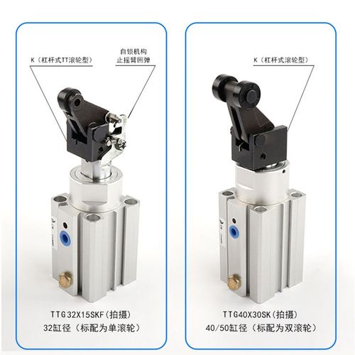 亚德客型阻挡气缸TTG32/40/50-20SC-SB-SR-SK-SKF/50-25SC/SB/SR