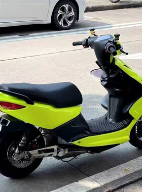 配套三阳鬼火一代电驱摩托车外壳荧光黄色板烤漆壳网红MM壳定制板