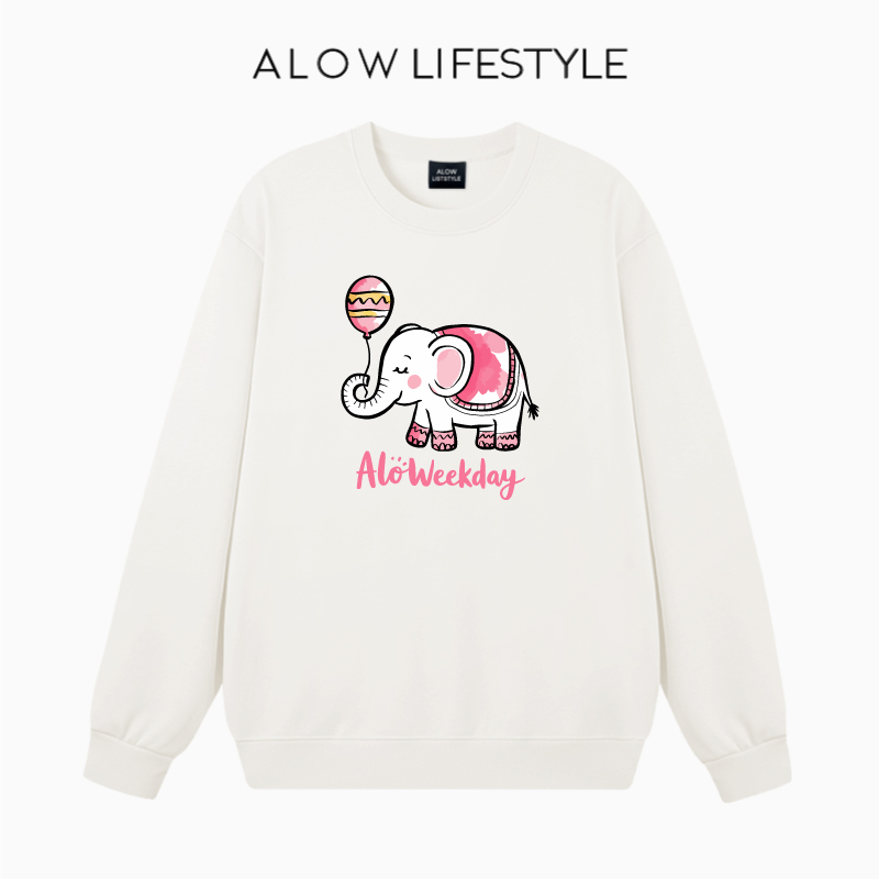 【正品】ALOW LIFESTYLE生活系列 2025秋冬爆款圆领印花卫衣外套