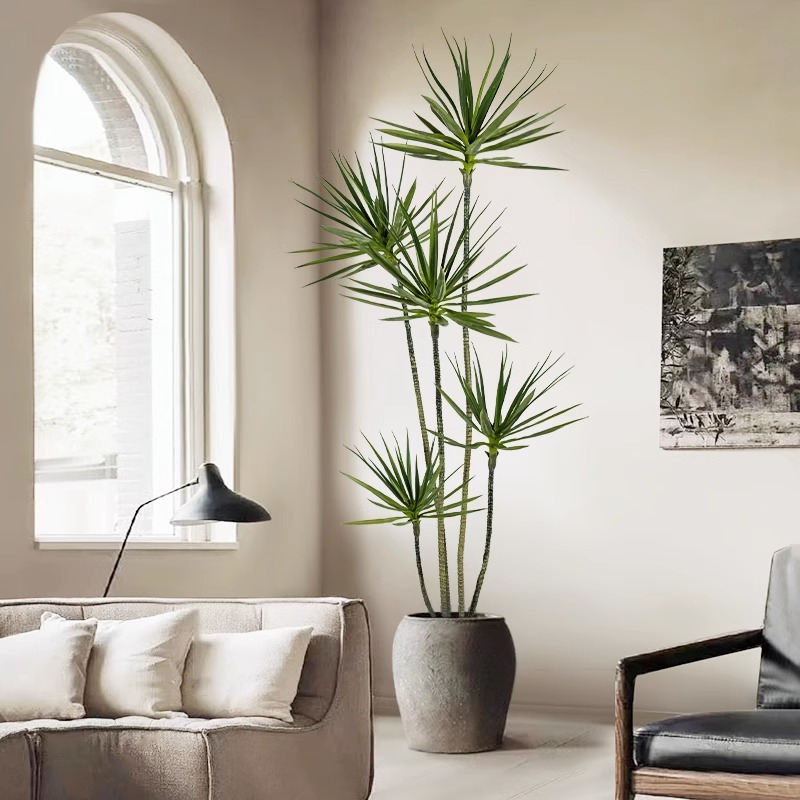 仿真绿植龙血树室内高端轻奢大型客厅装饰落地摆件仿真花假树盆栽