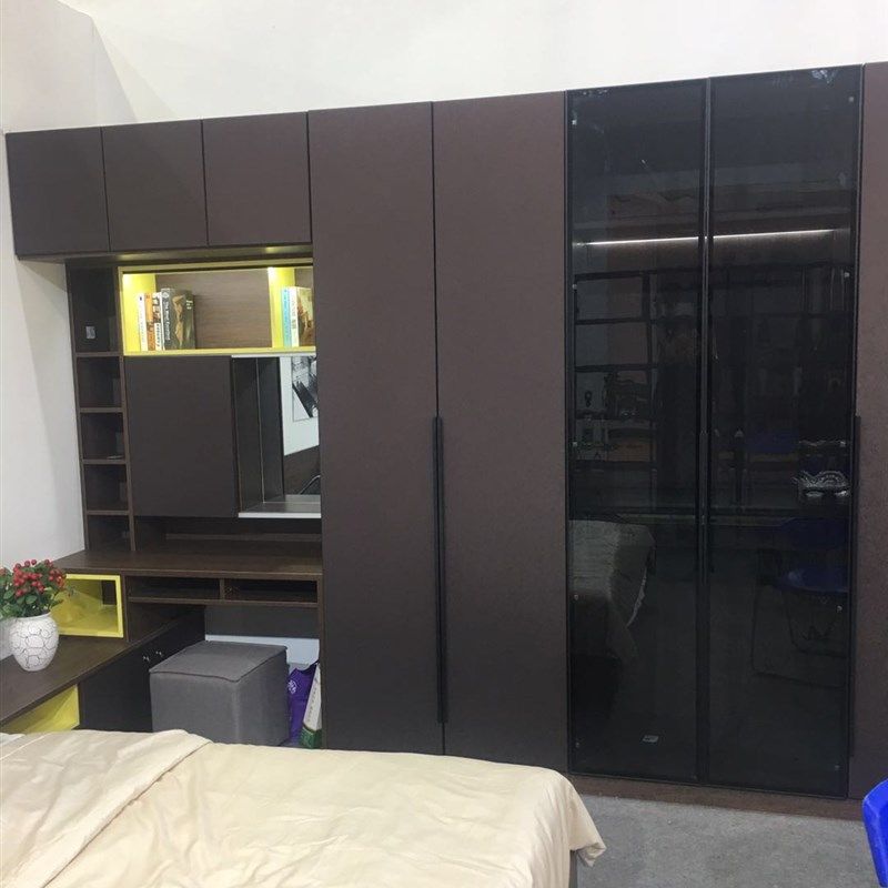 郑州简约衣柜定制平开门简欧风格卧室整体板式衣柜衣帽间实木定制