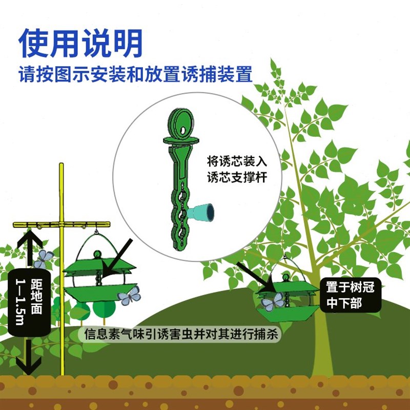中捷四方梨小食心虫诱芯性诱剂防桃树梨树灭果树食心虫钻心虫飞蛾