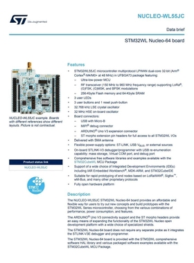NUCLEO-WL55JC2 STM32WL55 Nucleo-64板 1多协议LPWAN双核单片机