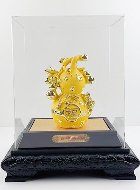爆款热卖 绒沙金百福临门金葫芦摆G件中国人寿保险公司活动礼品