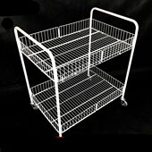 带新款 铮舍三层扶手微商户外摆摊折叠带轮售货花车地推甩货展示台