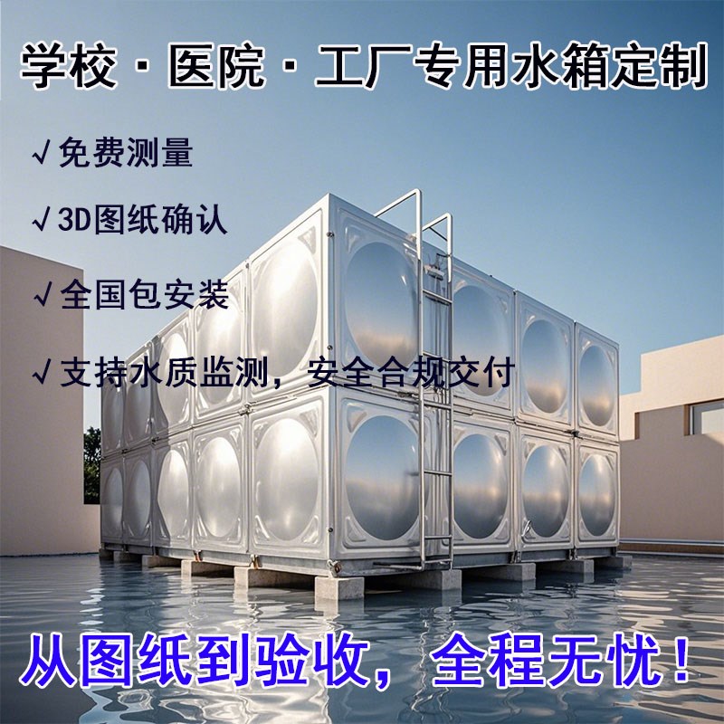 不锈钢水箱定做304长方形保温生活消防水箱楼顶储水316食品级水塔