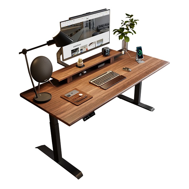 名造实木电动升降桌家用智能书桌学习办公桌工作台自动电脑桌子M9