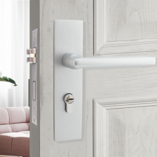 太空铝内5850上提反锁门锁孔距160实木门锁5845三叉静音反提门锁