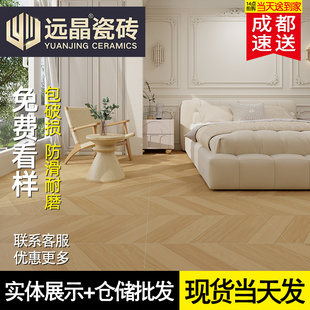 南洋风凡尔赛拼花木纹砖800x800焦糖色哑光瓷砖客厅全瓷复古地砖