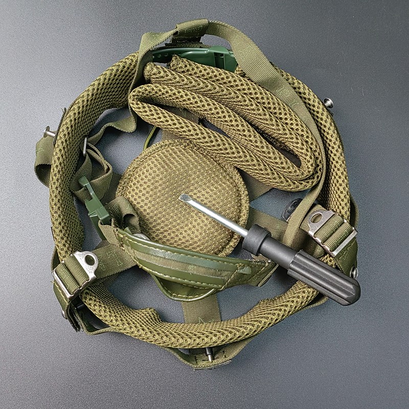 头盔网眼内衬悬挂系统下巴带全套C塑料超轻钢盔配件舒适透气含螺