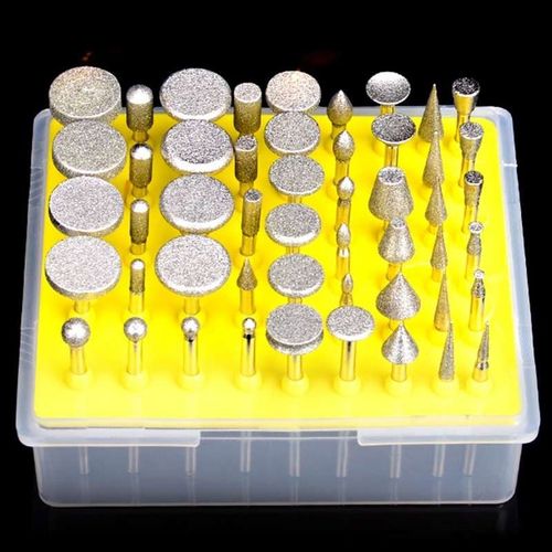 电磨配件 金刚石打磨头 玉石玛瑙去皮开窗金刚砂磨针 50支盒装