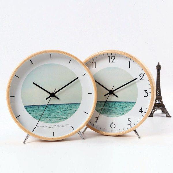 北欧座钟台钟现代简约创意时钟客厅卧室摆件静音桌面台式实木钟表,家居饰品,座钟,淘宝优惠券,粉丝福利购,淘宝优惠卷