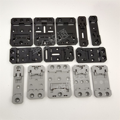 标准DIN35mm导轨卡扣安装支架座 增强塑胶卡扣RB231/232/233黑色