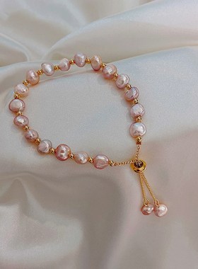 巴洛克天然珍珠手链女isns小众设计手串手饰高级感女生闺蜜手镯饰