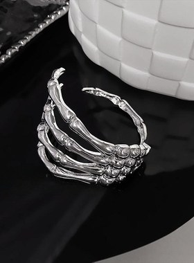 小众设计暗黑骷髅鬼爪n手镯 男女潮ins小众设计个性嘻哈袖箍发圈