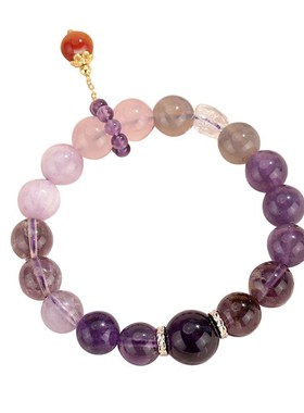 2024龙年本命年九紫离火紫水晶串珠手链女小众高级V感手串首饰