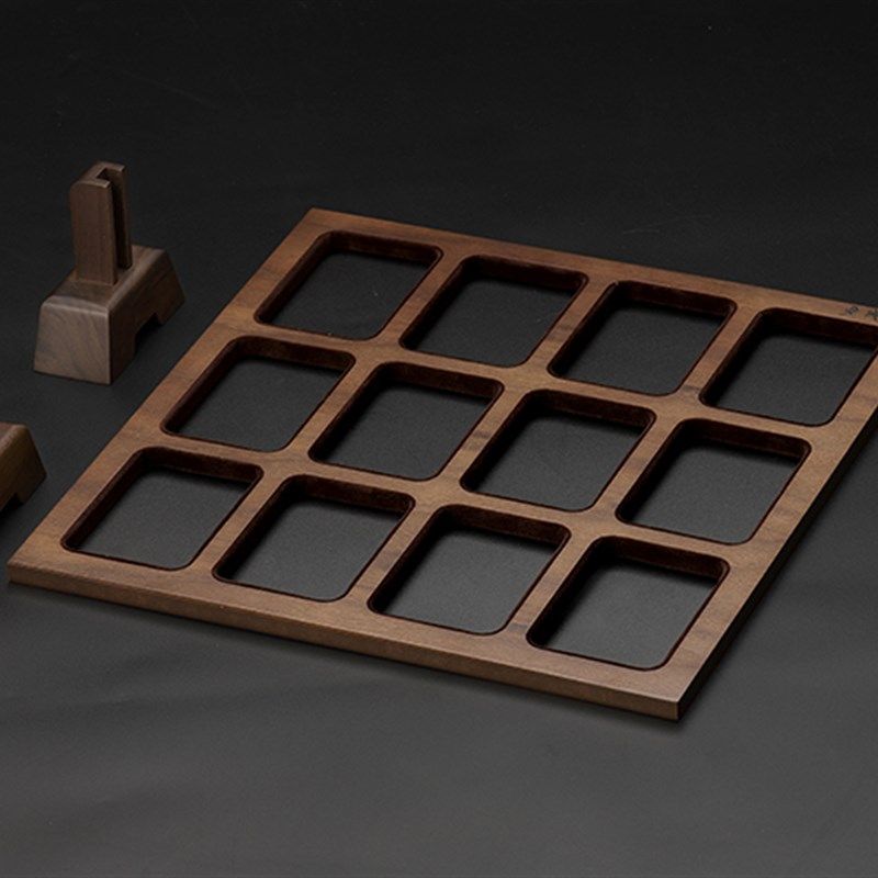 老钱庄黑胡桃实木银元钱币银币插屏PCGS公博盒子币评级币框展示架