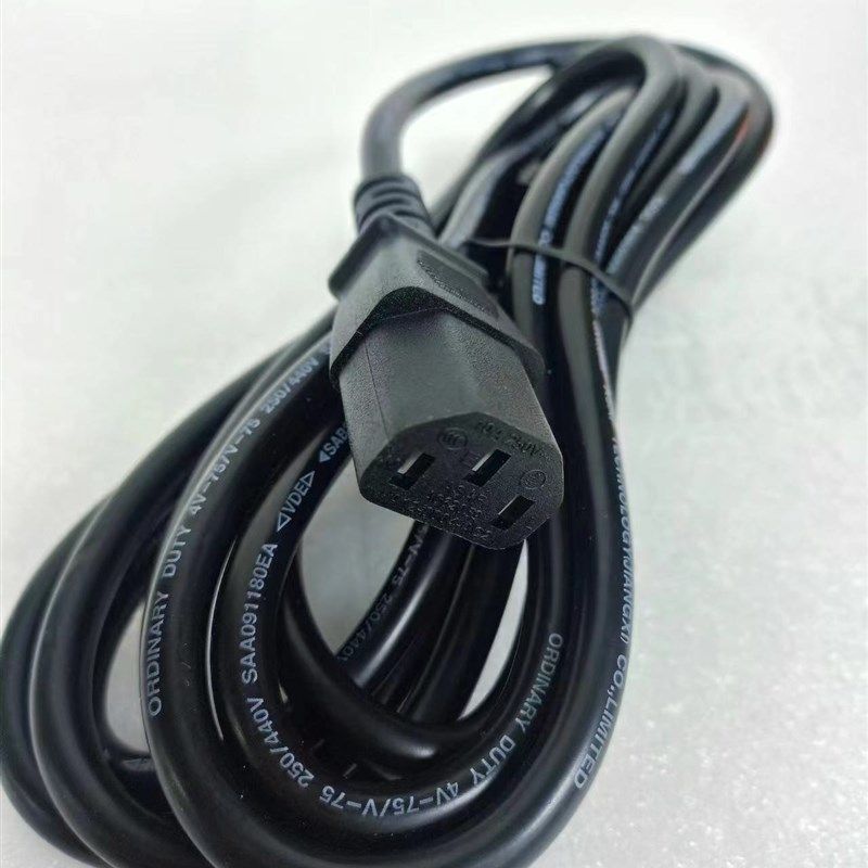 研华IPC-6h10L/510工控机电源线3米品字头3孔桌上型电脑电脑线通