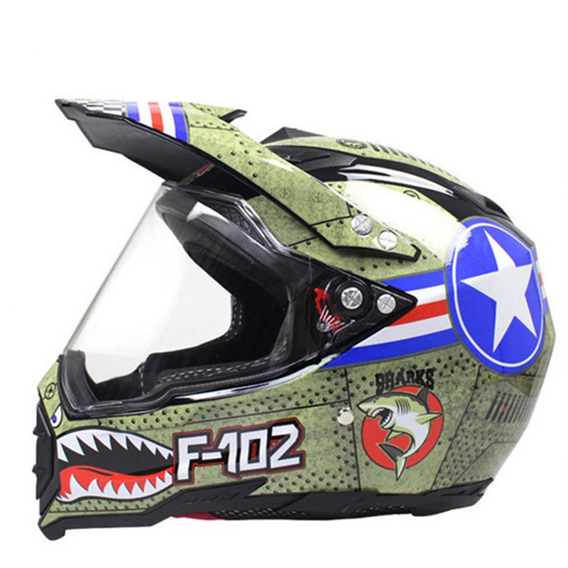 越野头盔摩托车赛l车头盔公路越野两用盔男女四季拉力盔全盔